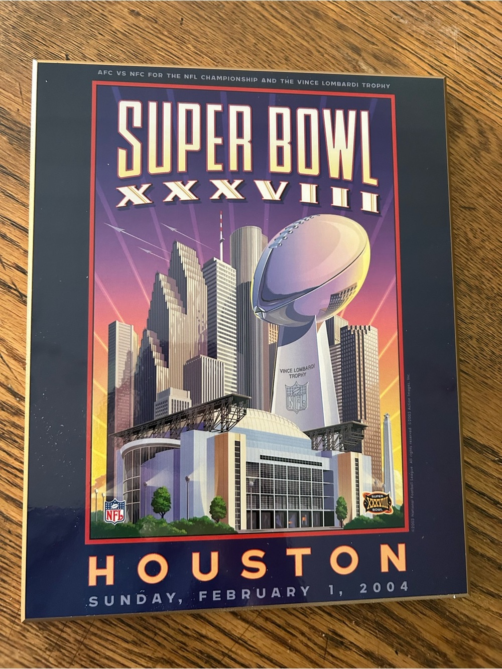 Super Bowl Wood Wall Art